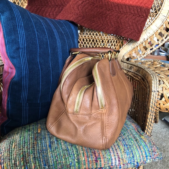 J. Crew Tan Leather Bienniel Satchel - Picture 4 of 9